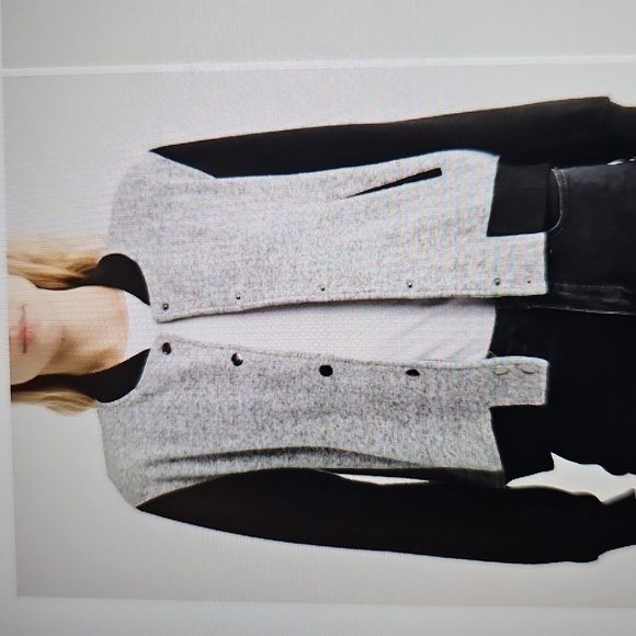 NWT Sweet Romeo Two Tone Hacci Varsity Jacket Snap Closure  Large - Picture 1 of 15